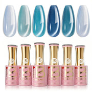 Beetles Stay Shining Moonlit Mist HEMA Free TPO Free 6 Colors Cat Eye Gel Polish Set 7.5ml