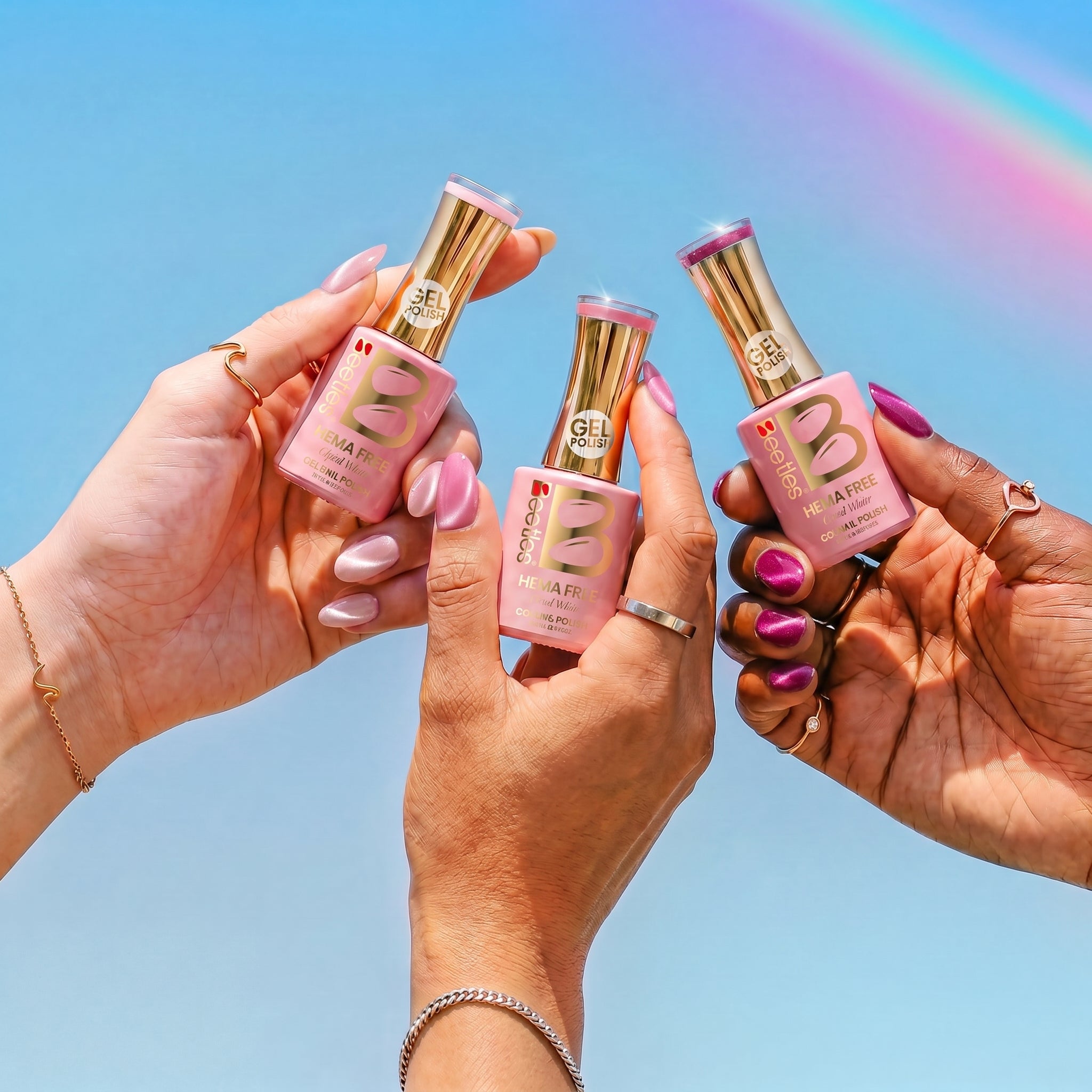 Beetles Stay Shining Pulse of Love HEMA Free TPO Free 6 Colors Cat Eye Gel Polish Set 7.5ml