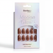 Beetles Stay Shining Amber Leopard Press On Nails