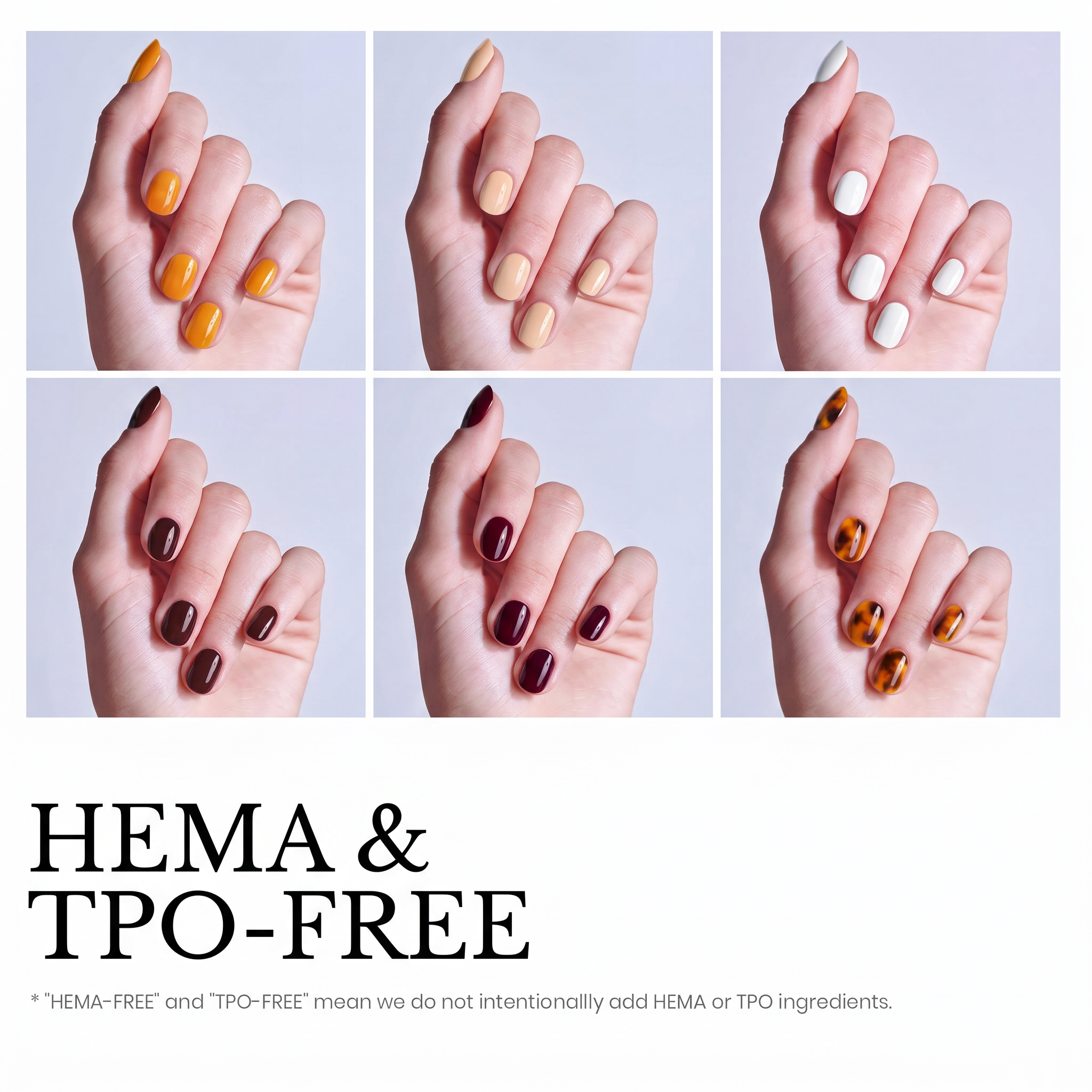 Beetles Stay Shining  Amber Traces HEMA Free TPO Free 6 Colors Gel Nail Polish Set 7.5ml