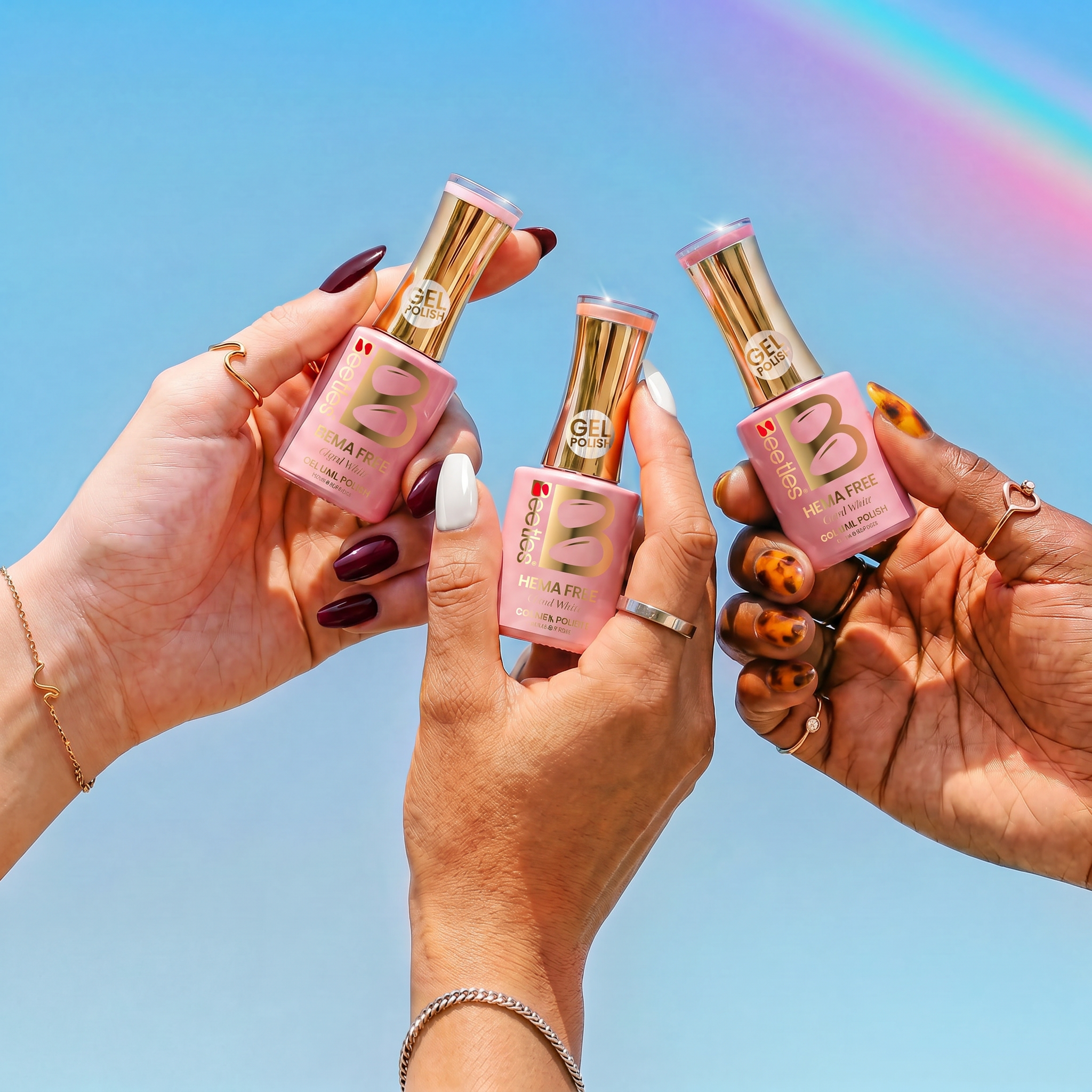 Beetles Stay Shining  Amber Traces HEMA Free TPO Free 6 Colors Gel Nail Polish Set 7.5ml