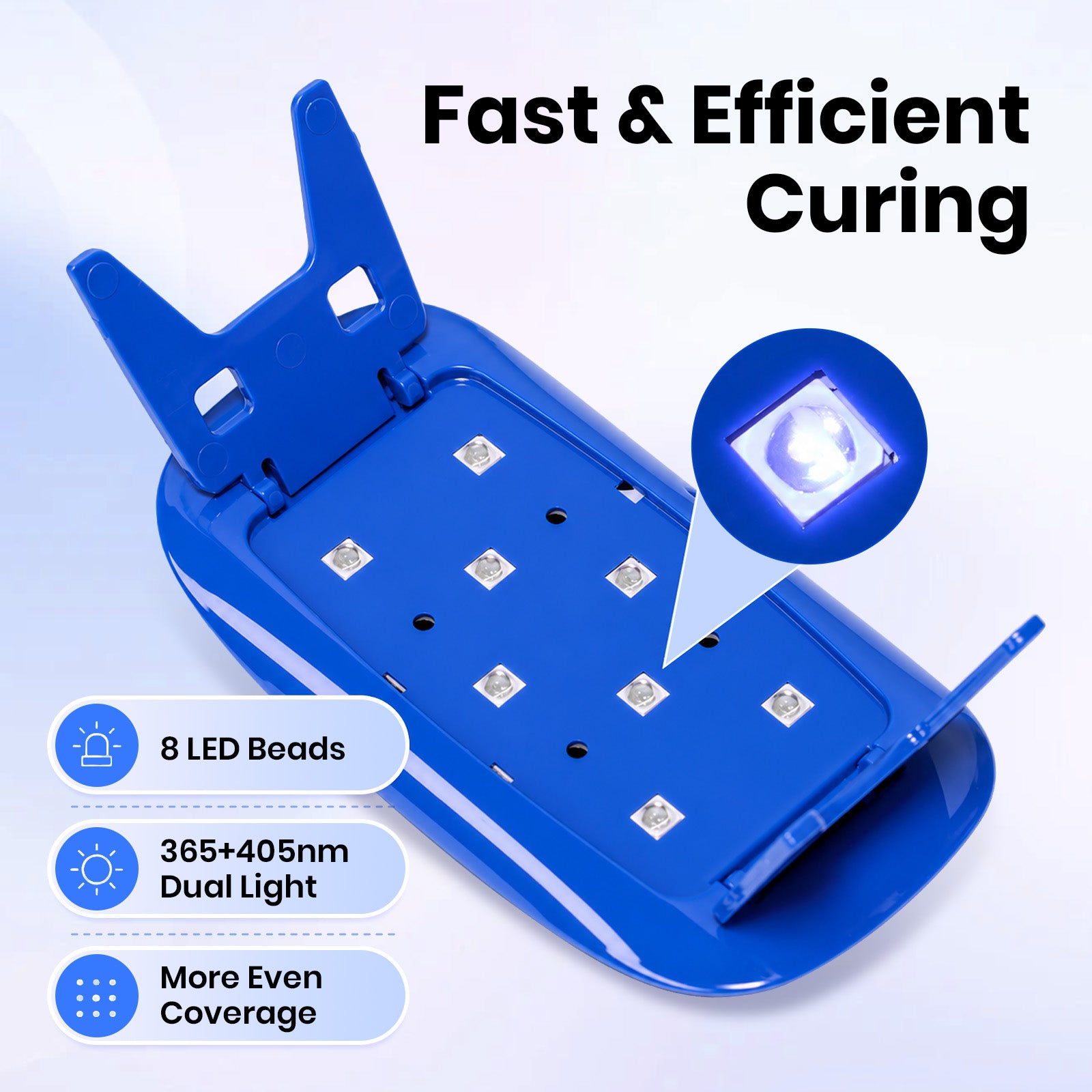 Beetles Mini UV LED Nail Lamp - Blue Nail Light Fast Drying Curing Lamp