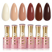 Beetles Stay Shining Toasty Aroma HEMA Free TPO Free 6 Colors Gel Nail Polish Set 7.5ml