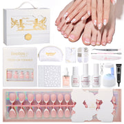 Beetles Wedding Beauty Box-Graceful Press-on Collection | Short Almond Press On Nails Kit | 16 Sizes 224 Pcs All-in-One Kit With Nail Glue,Builder,Top Coat,Nail Lamp,Nail Tools Gift for Bride