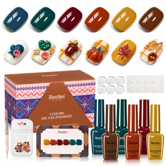 Beetles Fall Nails Season - Vintage Wilds 6 Colors Gel Nail Polish Set Fall Winter Nails 9ML