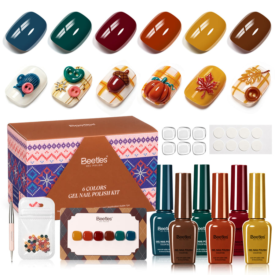 Vintage Wilds 6 Colors Gel Nail Polish Set Fall Winter Nails 9ML