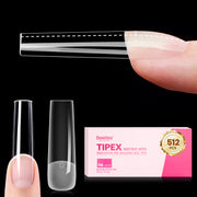 Beetles Pro Tipex Instant Apex Nail Tips, XXL Square 512pcs 16 Sizes for DIY Salon-look Extensions