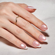 Beetles Stay Shining Glassy Blush French Press On Nails Short Almond 32Pcs