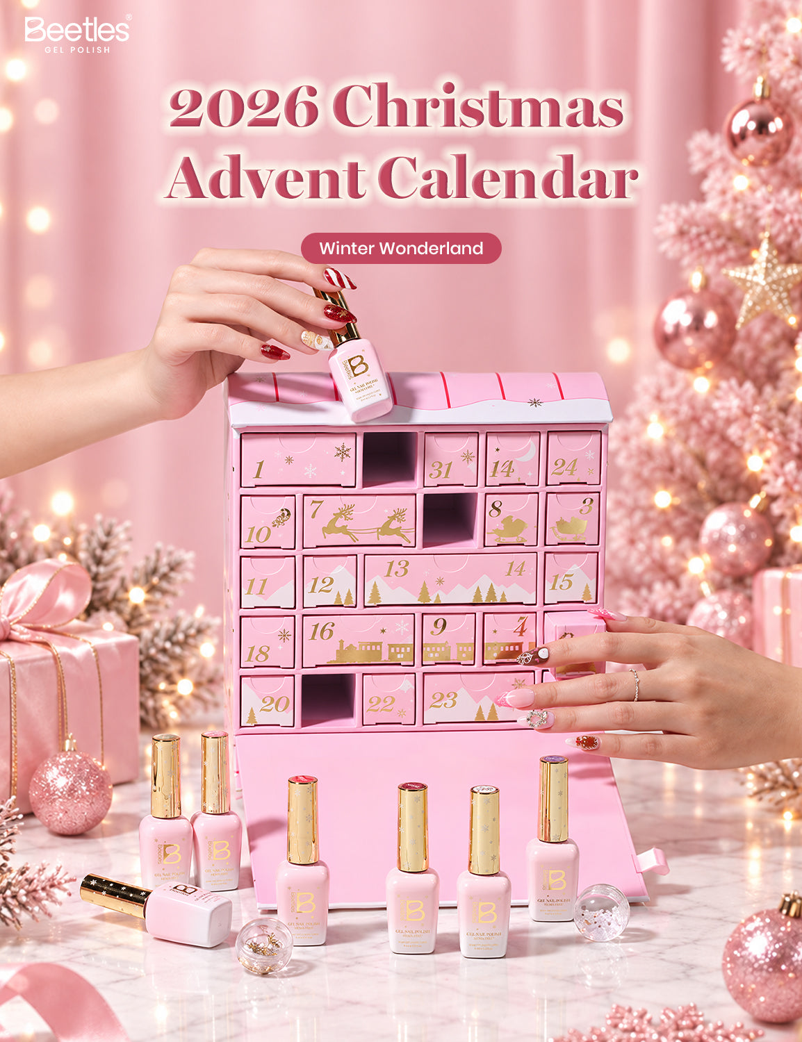 Beetles 2026 Advent Calendar Winter Wonderland 24 Colors Christmas