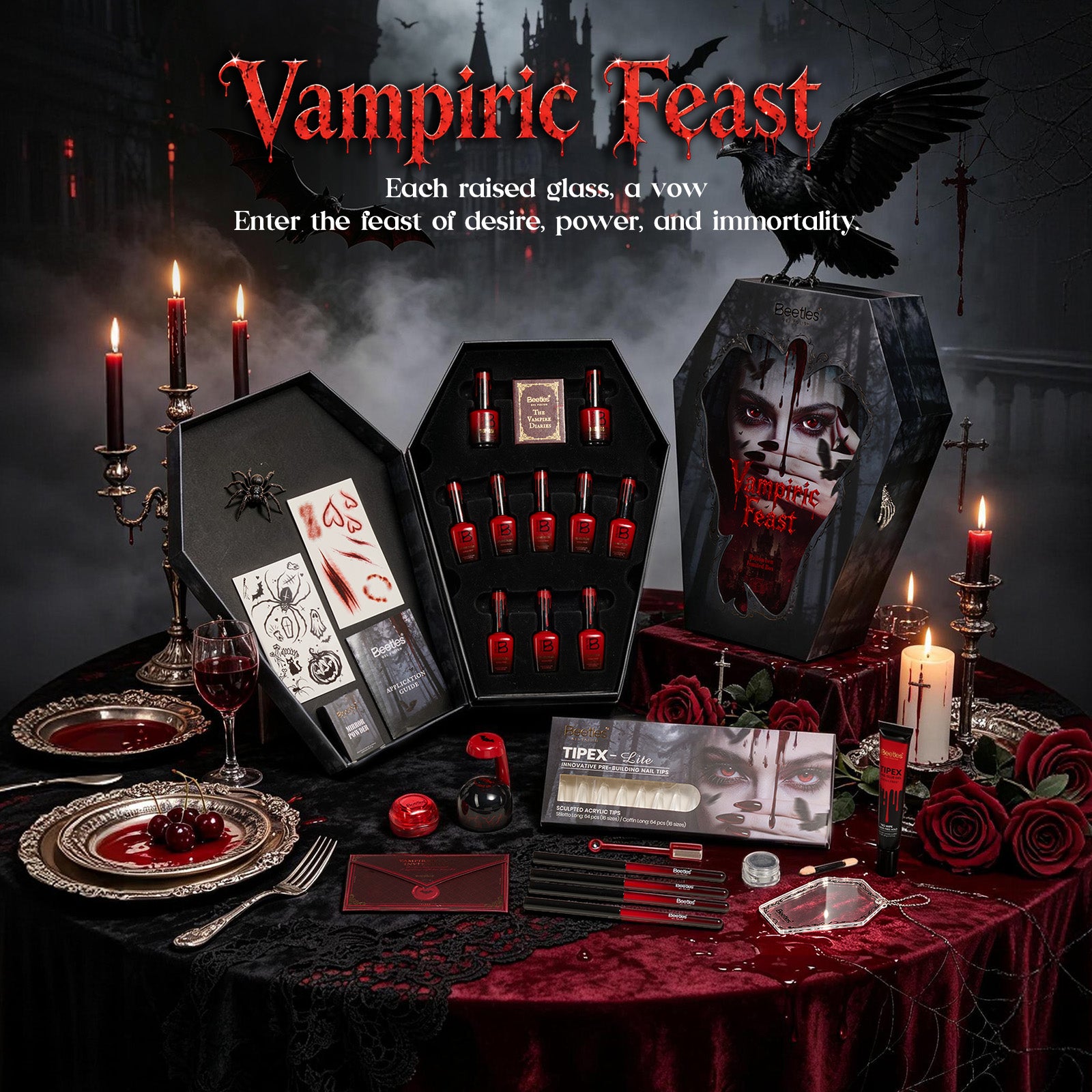 Vampiric Feast - Beetles Halloween HEMA-Free & TPO-Free Nail Kit