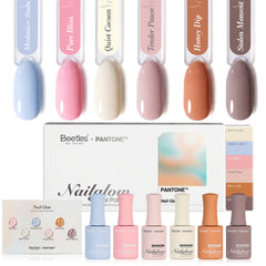 Beetles × Pantone Nail Glow HEMA Free TPO Free 6 Colors Gel Polish Set 15ml