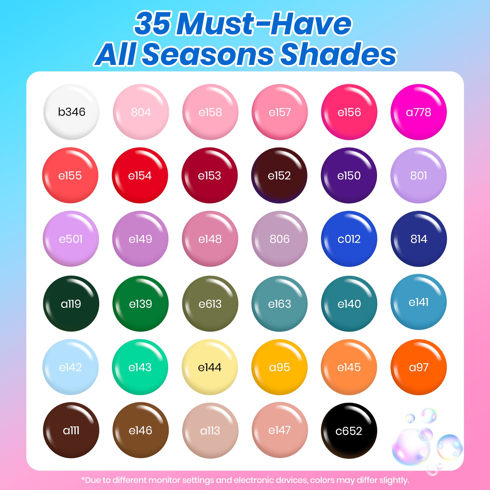 Beetles Gel Nail Starter Kit Creative Flow TPO & HEMA Free 35 Colors All Seasons Shades All-in-One Mani Kit