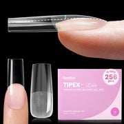 Beetles Stay Shinning Tipex Lite Instant Apex Nail Tips, Long Square, 256pcs 16 Sizes for DIY Salon-look Extensions