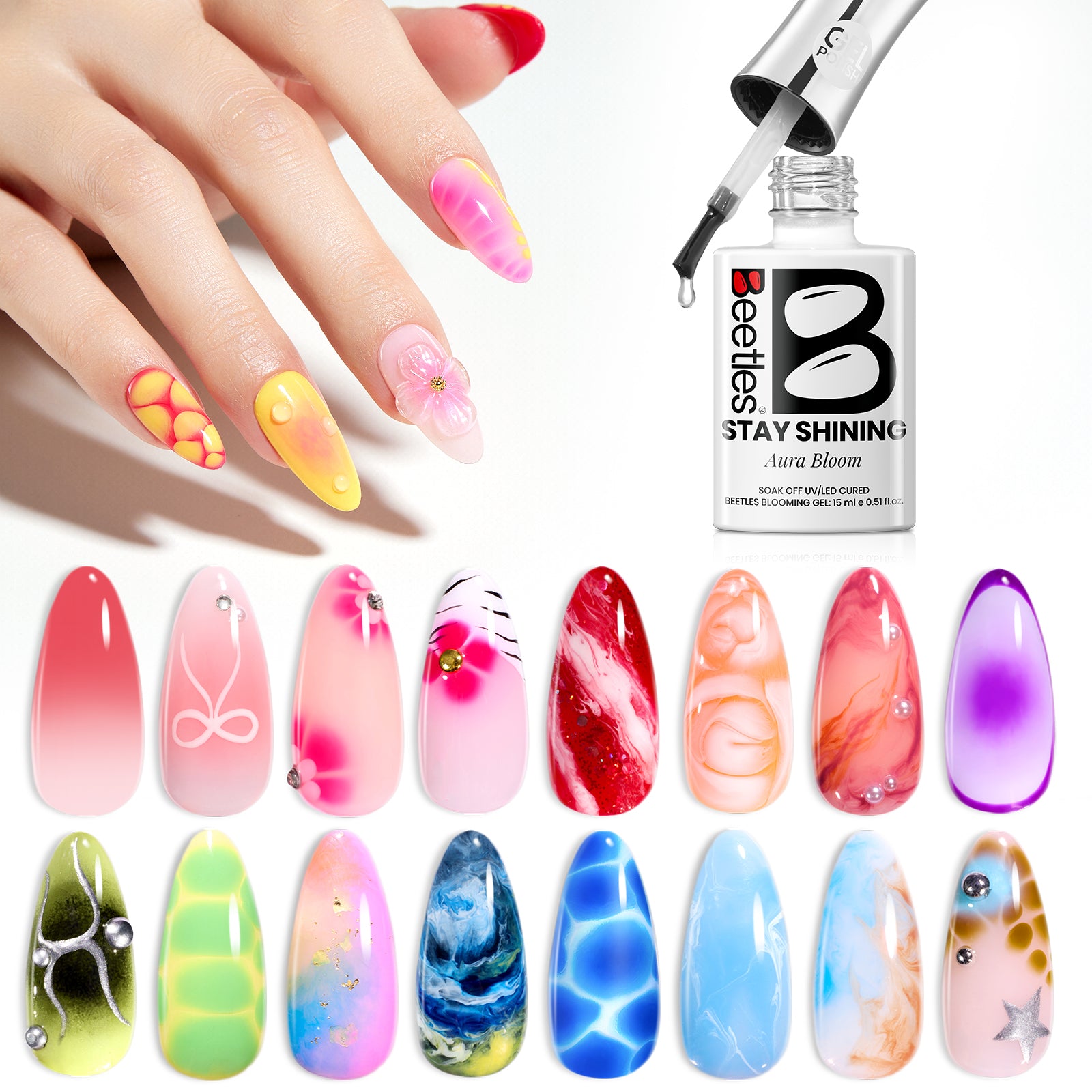 Beetles Gel Polish Aura Bloom-15ml of Blossom Within