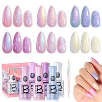 Beetles Stay Shining Gel Polish Pearly Swirl Shade Set - 6 Hues of Daily Warmth, 7.5ml of Mood Comfort