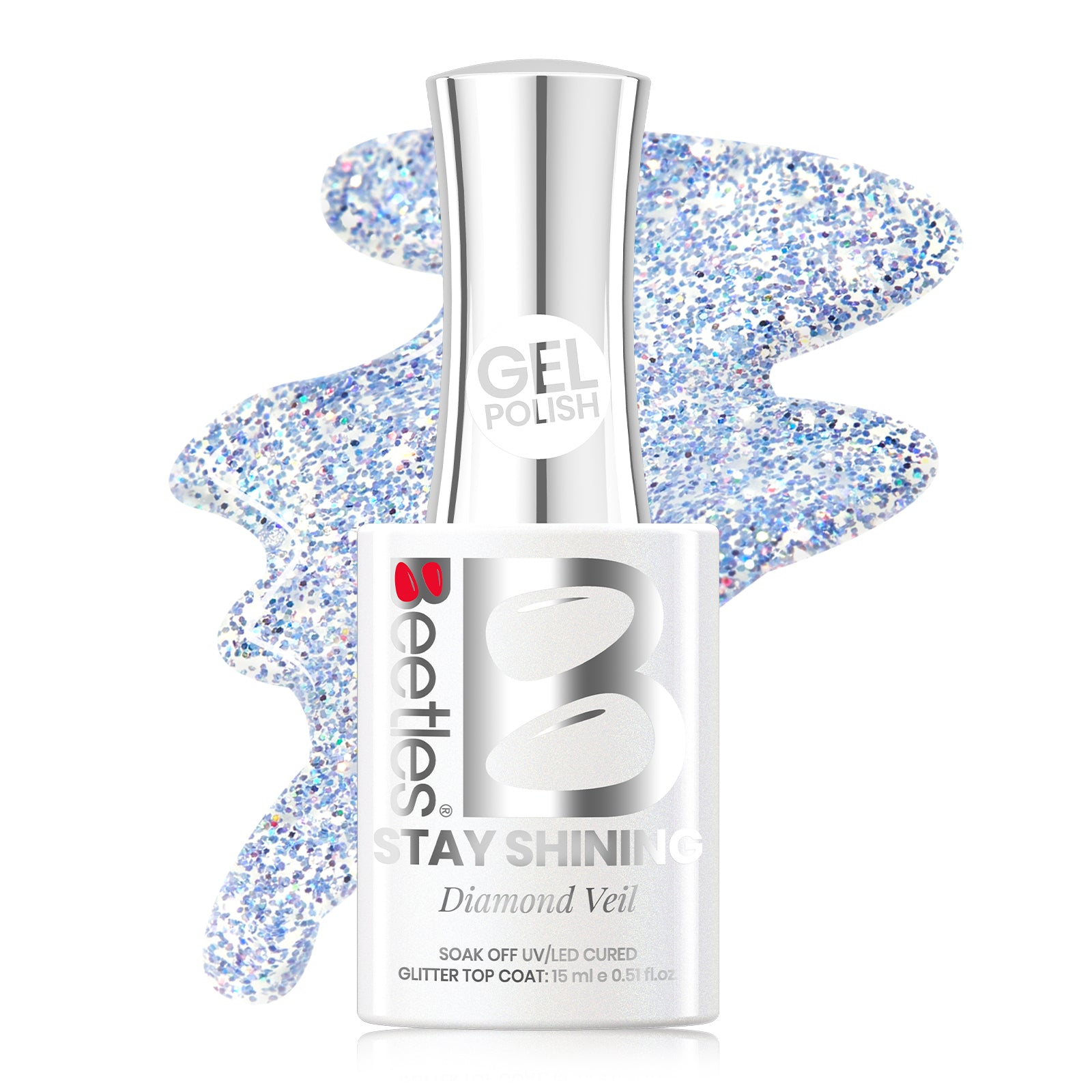Beetles Gel Polish Diamond Veil - 15ml of Ethereal Shine