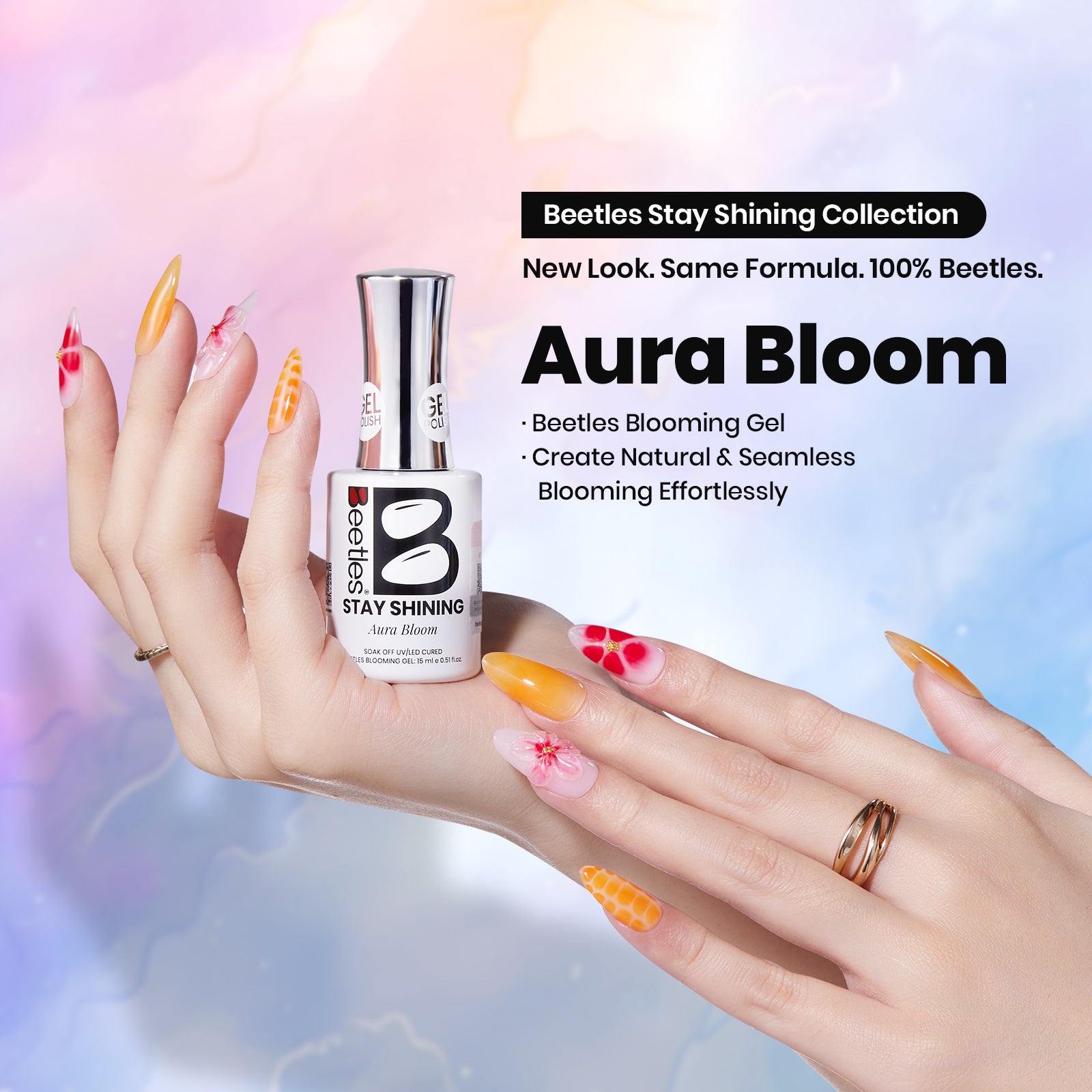 Beetles Gel Polish Aura Bloom-15ml of Blossom Within