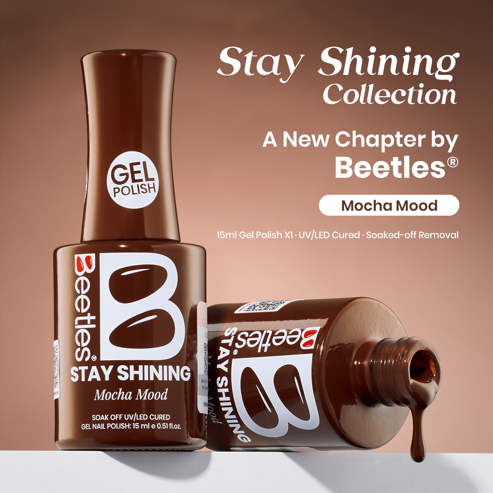 Beetles Gel Polish Mocha Mood - 15ml of Cozy Moment