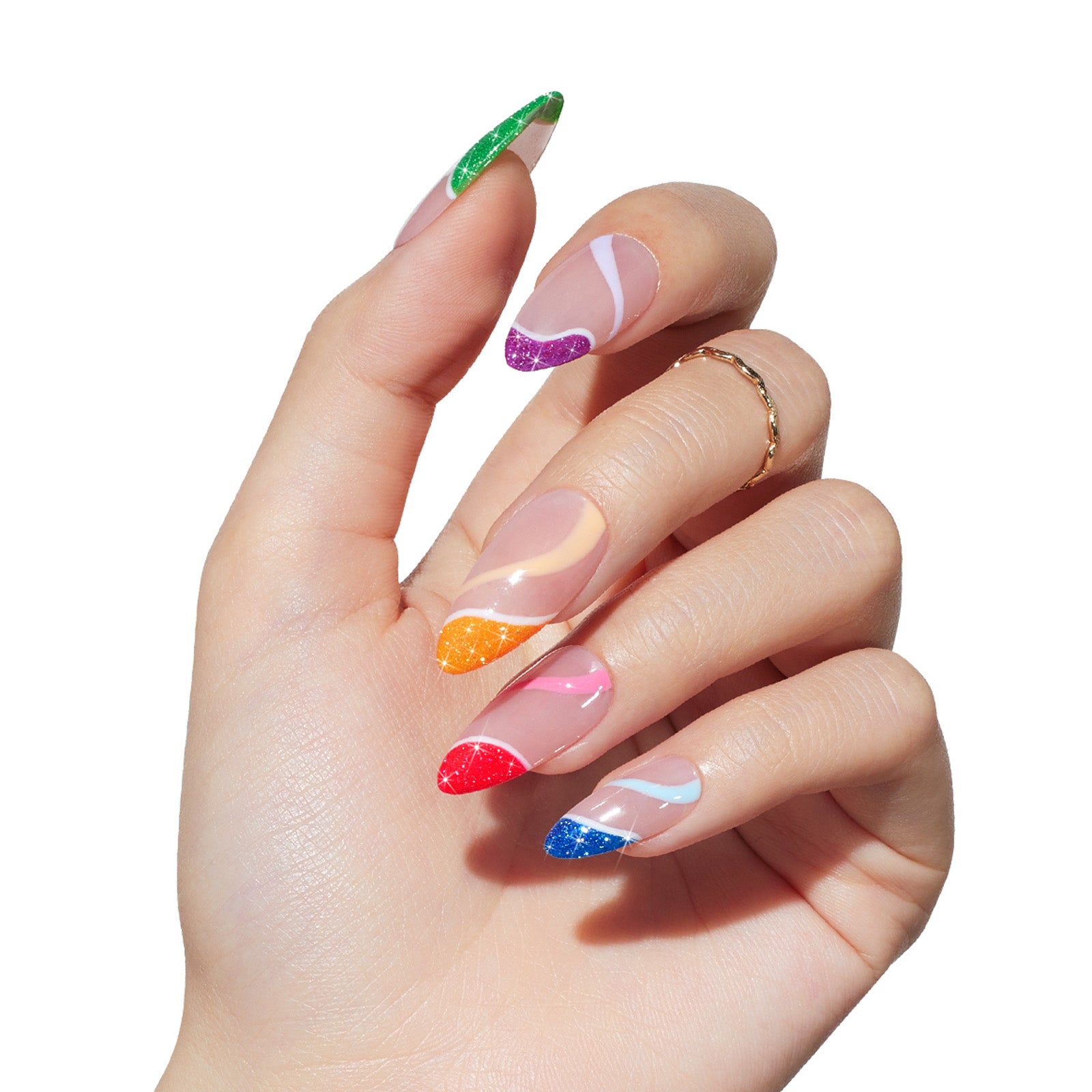 Beetles Gel Polish 6 Different Blue Hot Red Green Orange Series Gel Nail Polish Set, Glitter Fall Autumn Winter Spring Summer Social Occasions Gel Nail Polish Kit Gift for Holiday