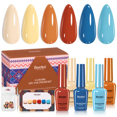 Beetles Fall Nails Season - Vintage Riviera 6 Colors Neon Gel Polish Set Fall Winter Nails 9ML