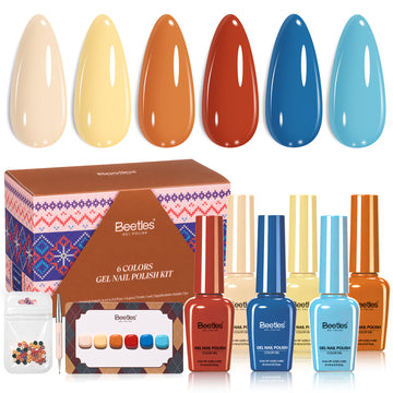 Beetles Fall Nails Season - Vintage Riviera 6 Colors Neon Gel Polish Set Fall Winter Nails 9ML