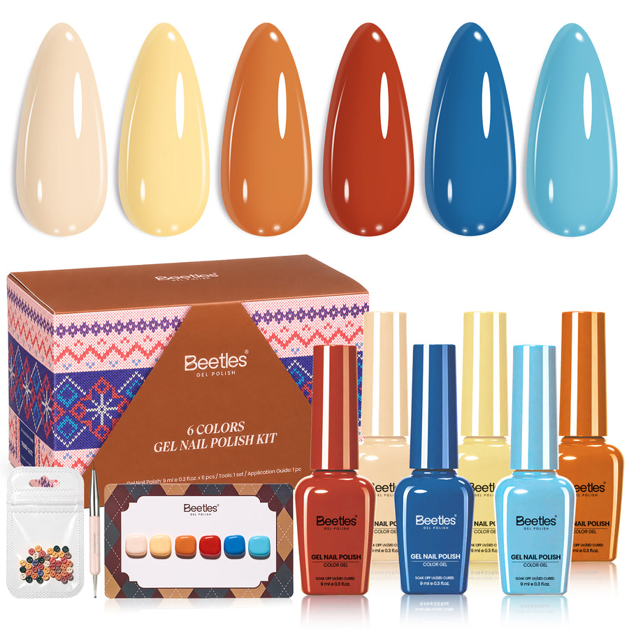 Vintage Riviera 6 Colors Neon Gel Polish Set Fall Winter Nails 9ML