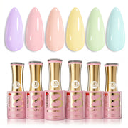 Beetles Stay Shining Afternoon Desserts HEMA Free TPO Free 6 Colors Gel Nail Polish Set 7.5ml
