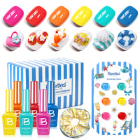 Beetles Summer Voyage - Sunstripe Color Neon Nails 6 Colors Gel Polish Set 9ml