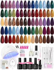 Beetles Gel Nail Starter Kit Harvest Grove 35 Colors Gel Fall Nails HEMA Free & TPO Free All-in-One Mani Kit