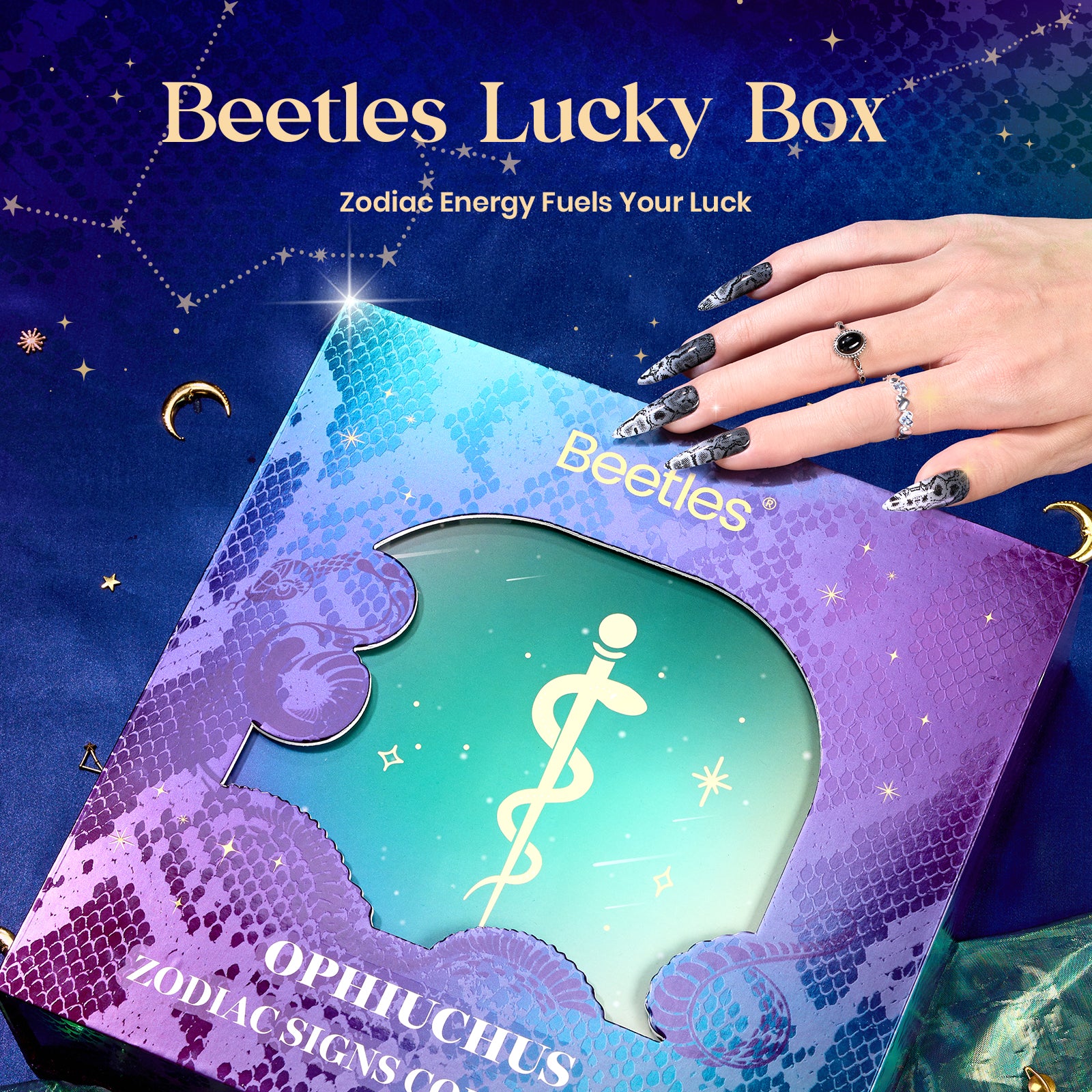 Beetles Gel Polish Ophiuchus Sign Gel Nail Polish Kit - 6 Colors Zodiac Inspired Nail Art Set