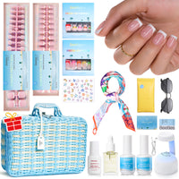 (Mother’s Day Ideal Gift) Beetles Spring Pretty Box - Press On Nails with 26 Pcs Perfect Gift Spring Nails