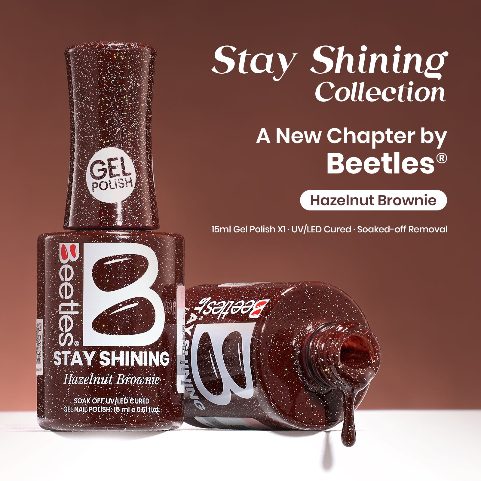 Beetles Gel Polish Hazelnut Brownie-15ml of Sweet Focus