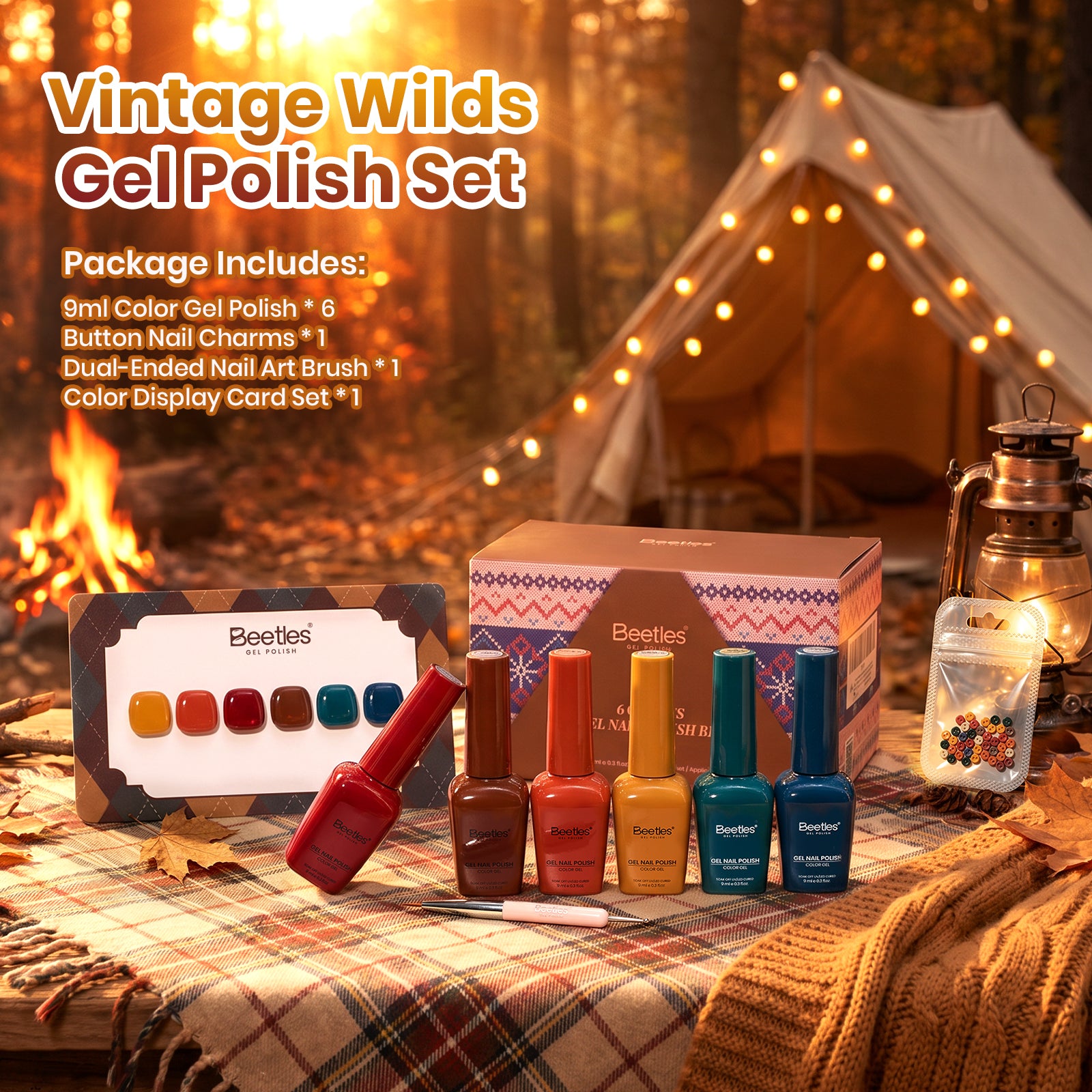 Beetles Fall Nails Season - Vintage Wilds 6 Colors Gel Nail Polish