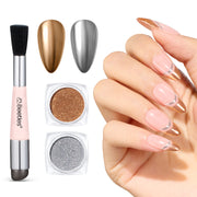 Beetles Stay Shining Gold and Silver Chrome Nail Powder Set