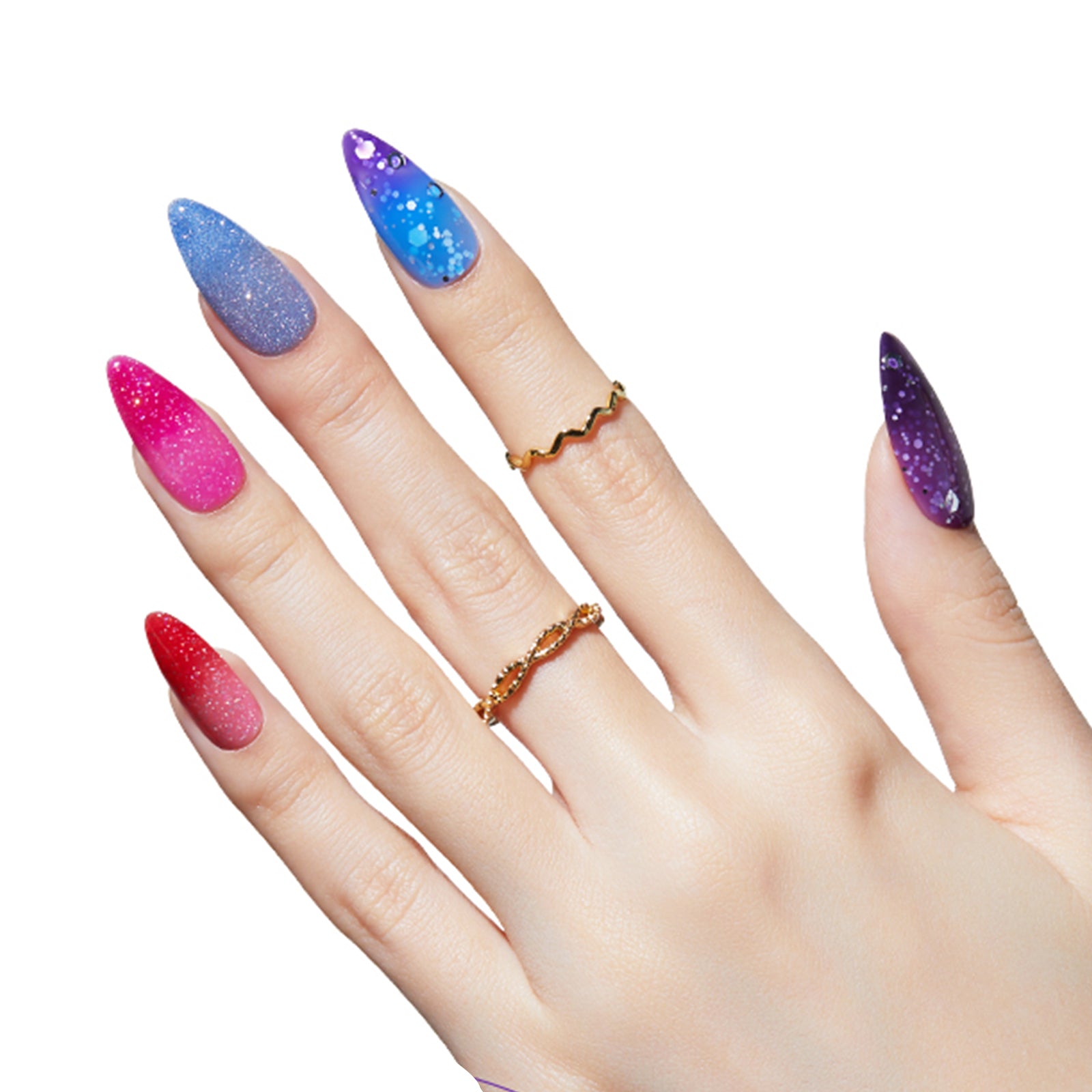 Beetles Gel Polish 6 Different Iridescent Butterfly Series Gel Nail Polish Set, Spring Summer Fall Autumn Winter Social Occasions Different Colors Under Different Temperature Gel Nail Polish Kit Gift for Holiday