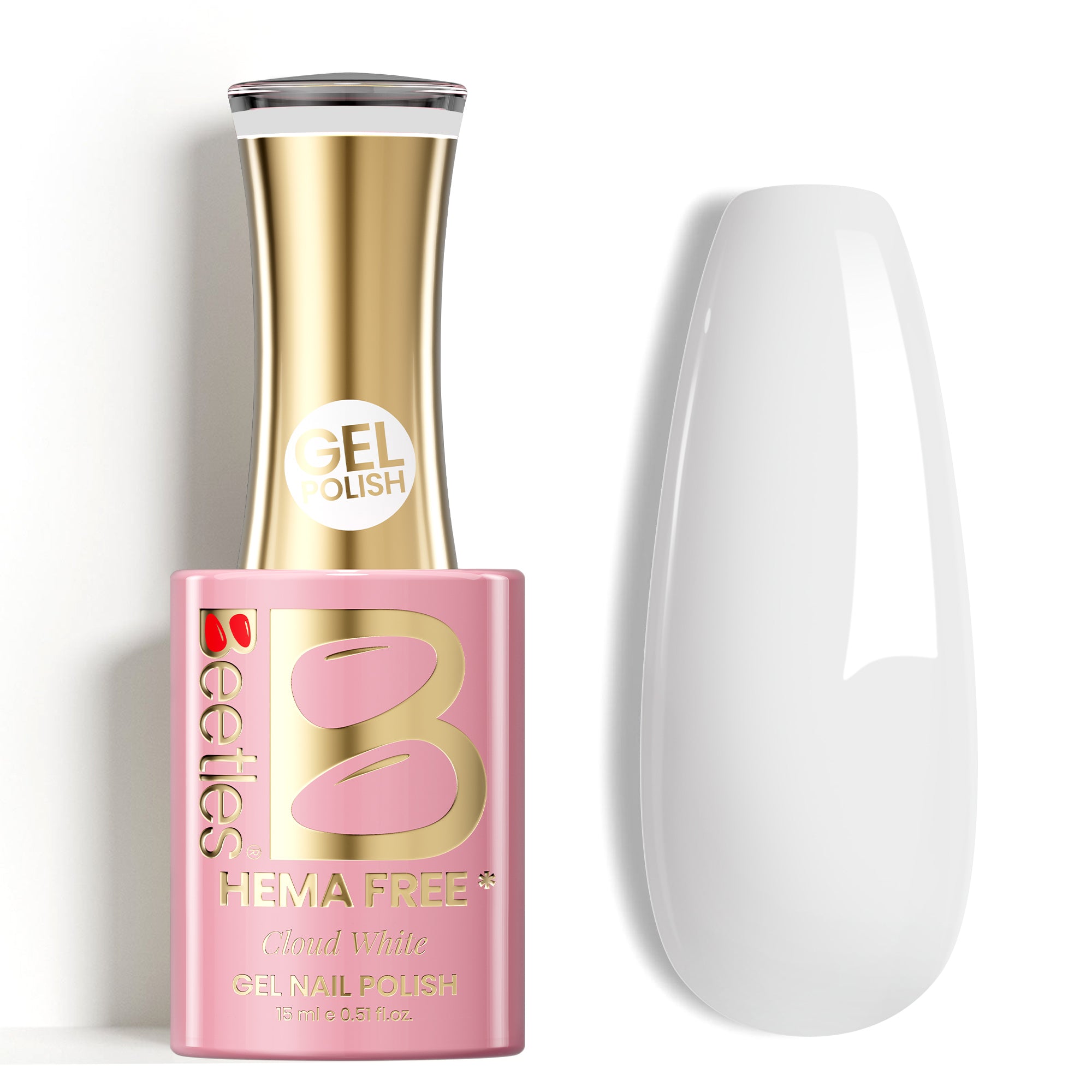 Beetles Gel Polish Stay Shining - Gel Nail Polish White Jelly Gel for Everyday Beauty | Hema Free & TPO Free