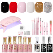 Beetles Stay Shining Timeless Charm HEMA-FREE TPO FREE Gel Nail Kit with UV Light, DIY Salon-Quality at Home