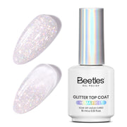 Beetles Glitter Gel Top Coat 15ml No Wipe Top Coat Gel Polish HEMA Free TPO Free