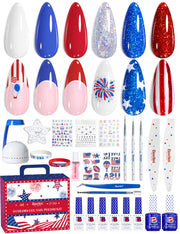 Beetles Independence Day Gift - Beetles 4th of July Nails Hema-free Gel Kit