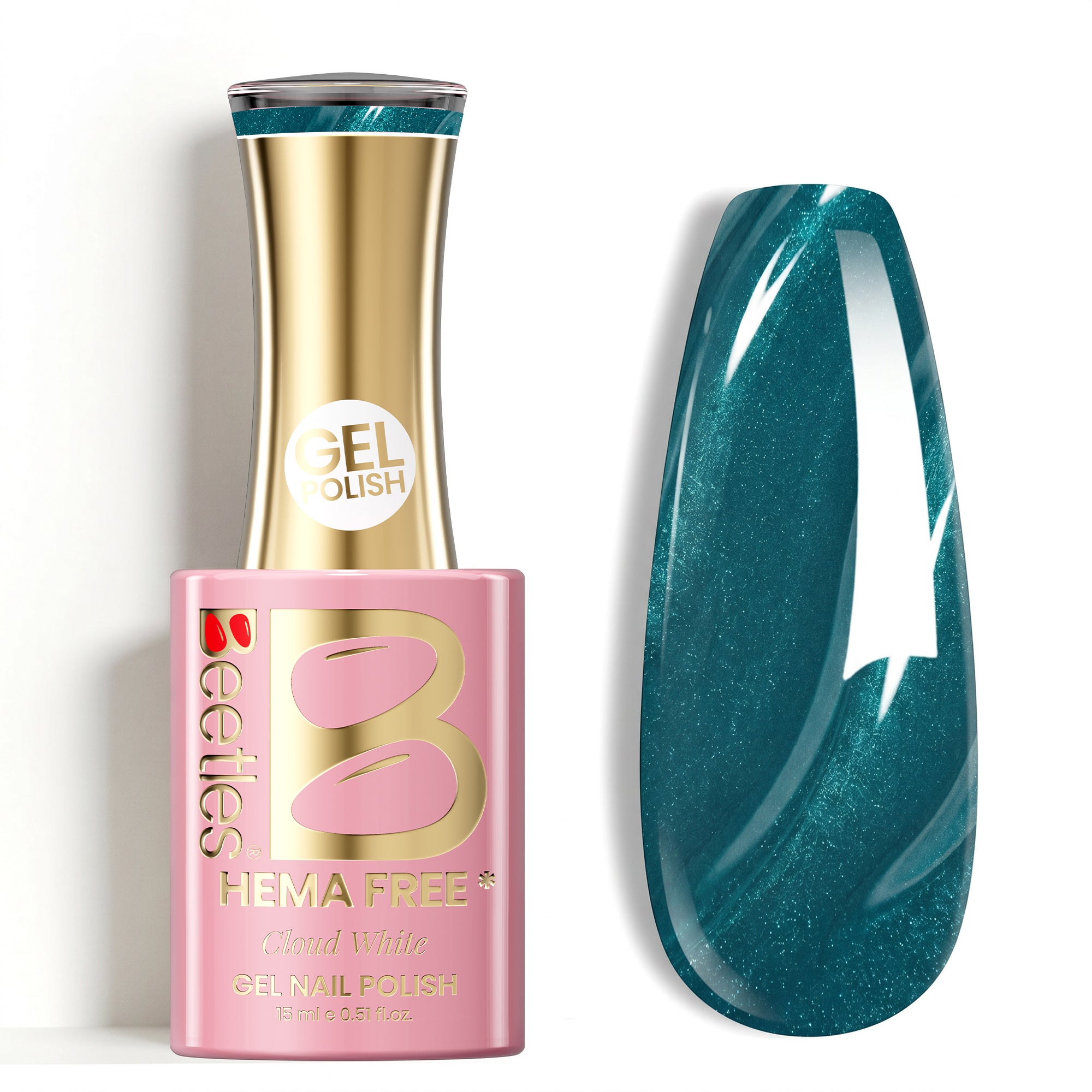 Beetles Gel Polish Stay Shining - Gel Nail Polish Bright Teal Blue Jelly Gel for Colorful Nail Style | Hema Free & TPO Free