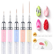 Beetles Stay Shining 5Pcs Nail Art Liner Brushes