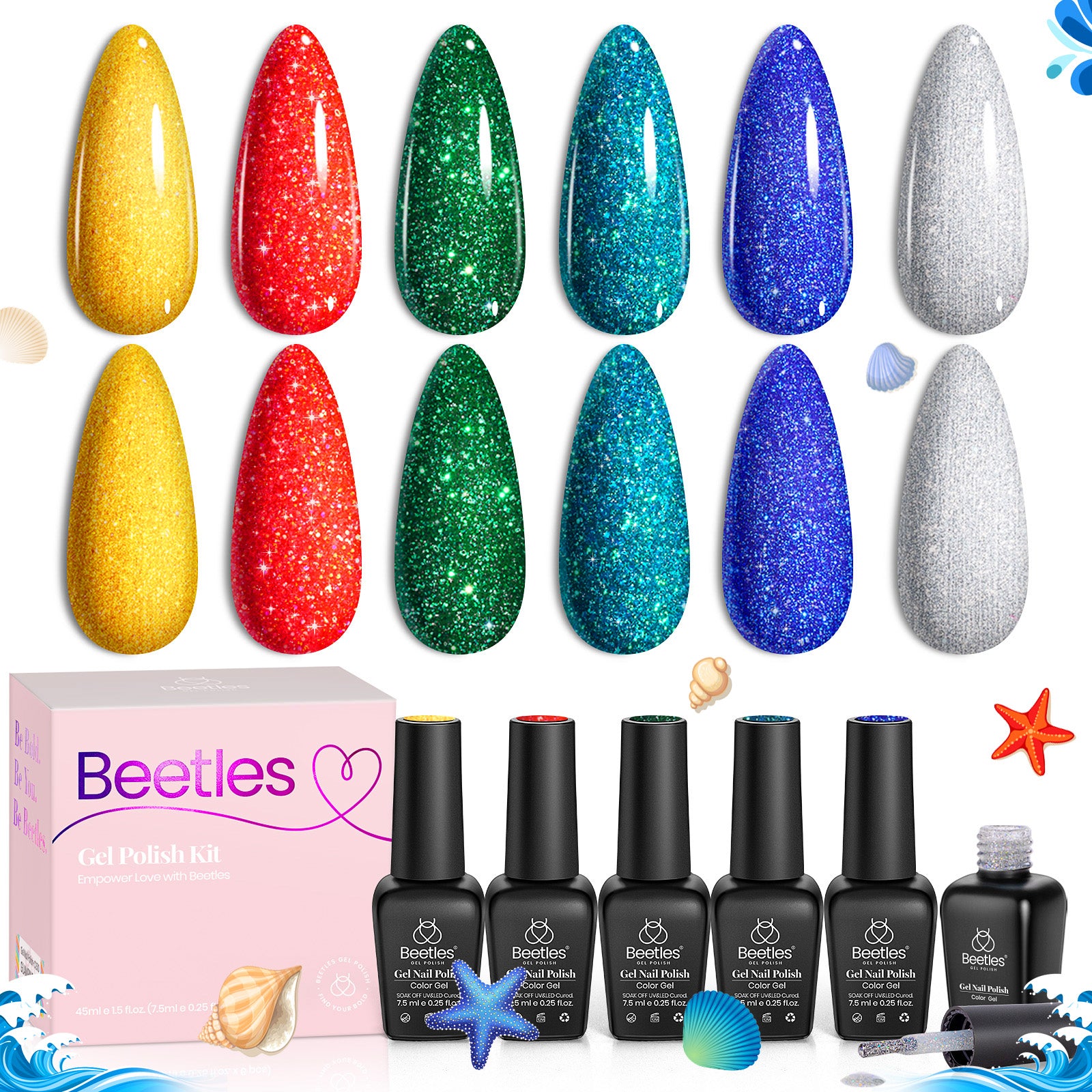 Sparkling | 6 Colors Gel Polish Set
