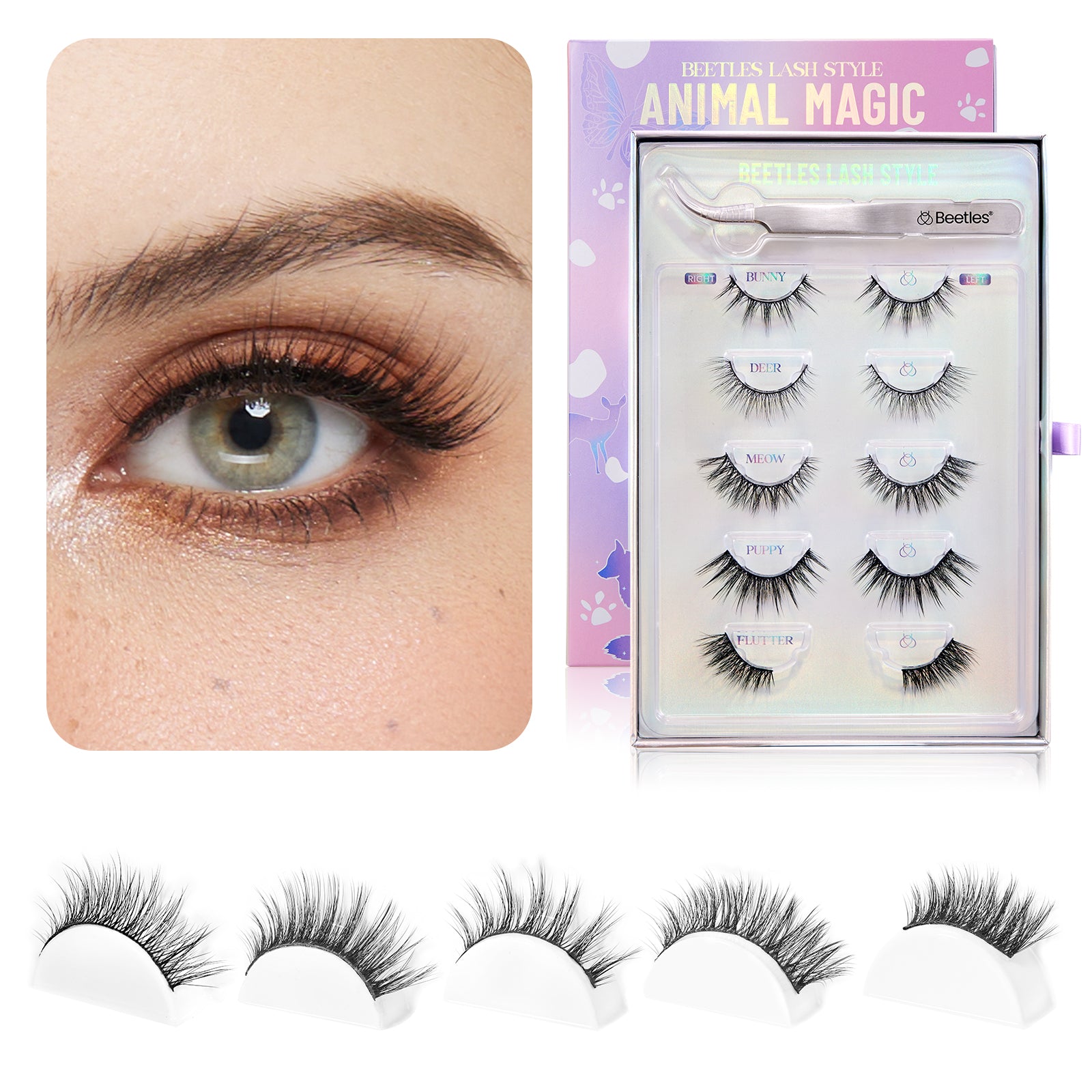 False Eyelash Clusters Kit| Animal Magic 5 Pairs
