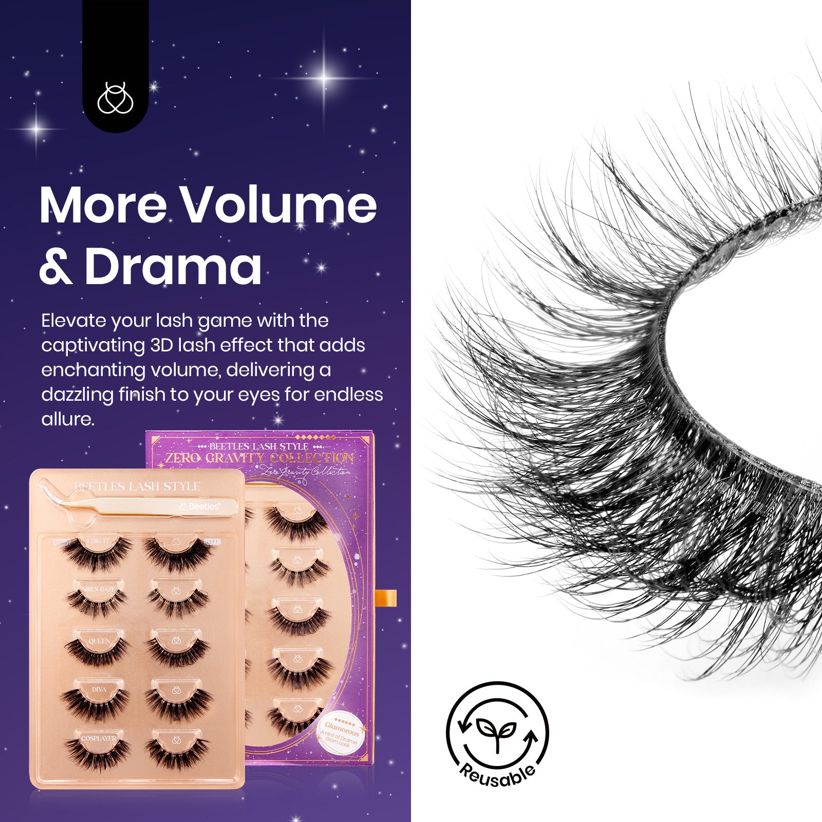 False Eyelash Clusters Kit| Zero Gravity Collection 5 Pairs