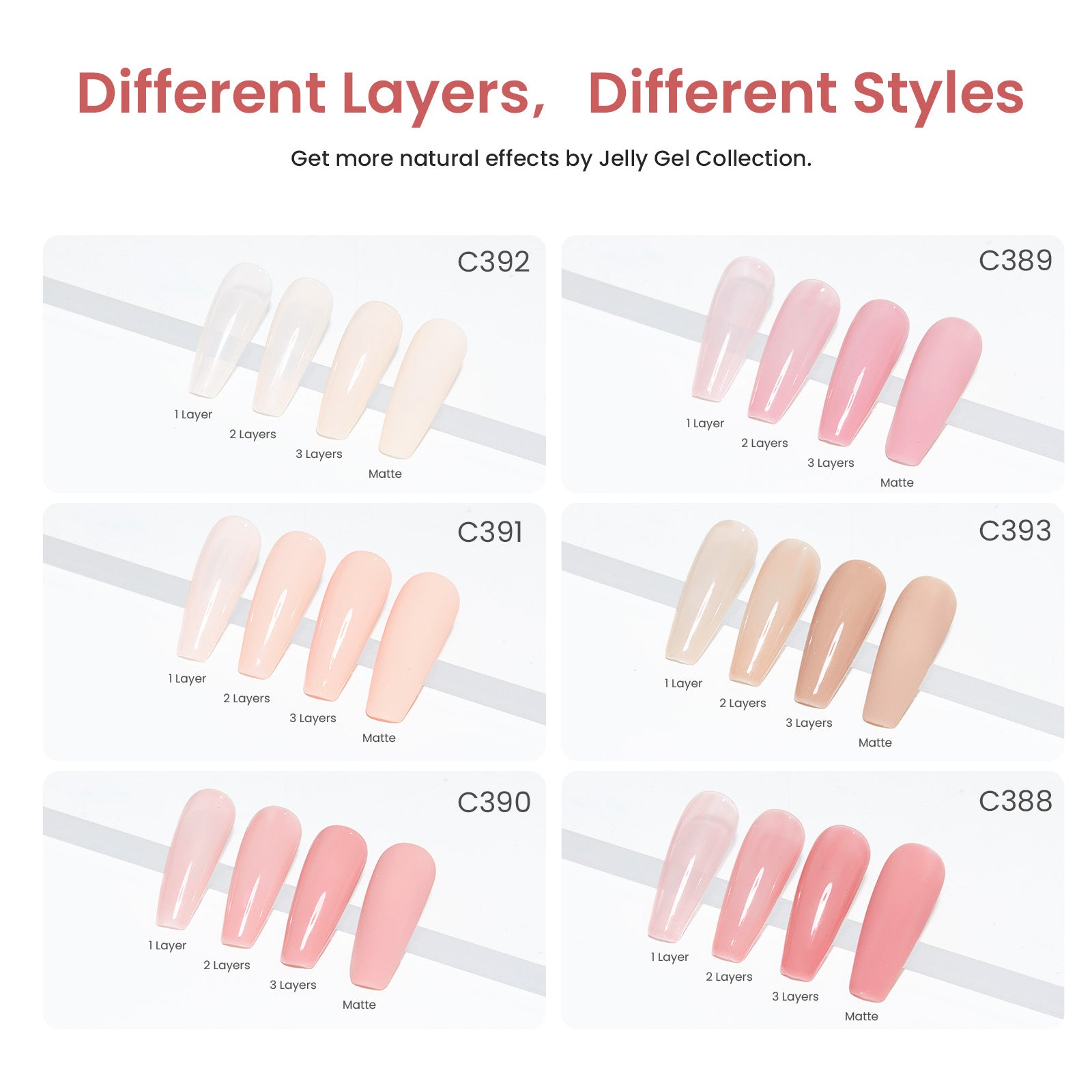 Veil of Heaven - 6 Colors Gel Nail Polish Set