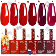 Bloody Red |  6 Colors 15ML Glitter Gel Polish Set