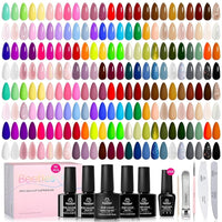 (Extra Free $20 Gift)  100 Colors Valentine Nails 110 PCS Perfect Gift Gel Polish Set for Valentines Nails All Season
