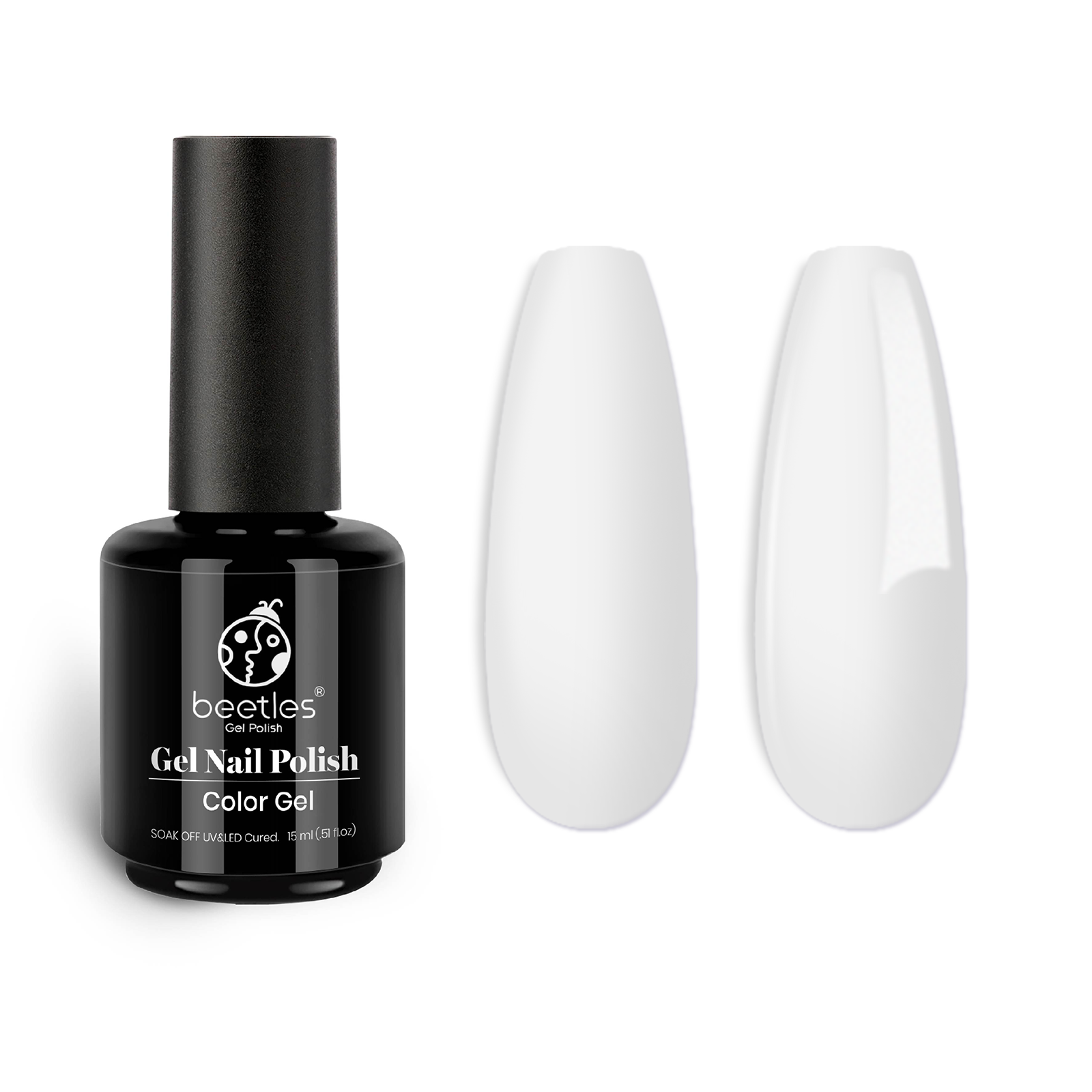 Amazon.com: Beetles Neutral Gel Nail Polish 15ml Milky White