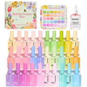 Beetles Spring Sonata Gel Nail Polish Kit | 30 HEMA Free Colors with Top and Base Coat, 10ml Each Spring Nails