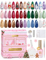 Beetles 2026 Advent Calendar Winter Wonderland 24 Colors Christmas Gift Box HEMA Free TPO Free Gel Polish Kit